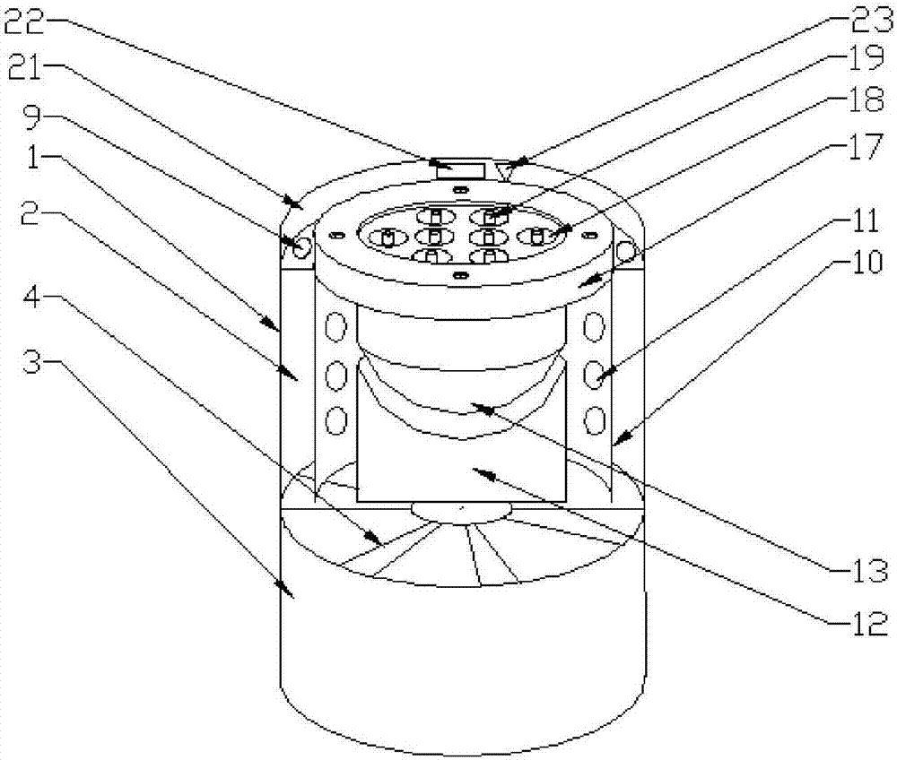 Buried lamp dissipating heat through airflow circulation