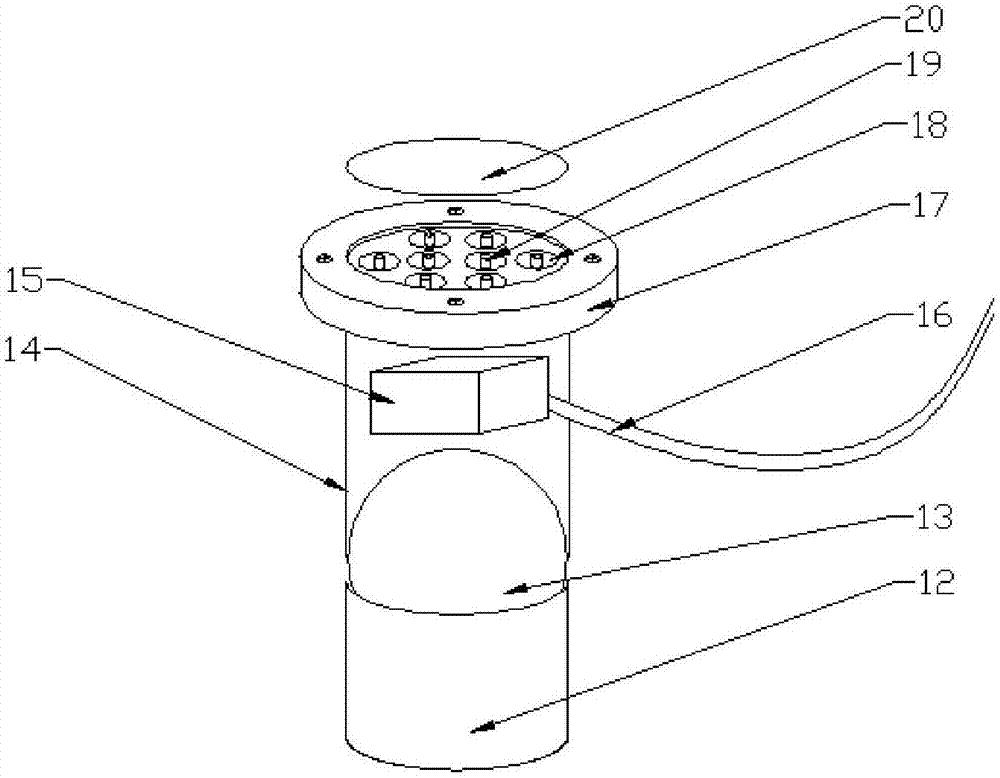 Buried lamp dissipating heat through airflow circulation