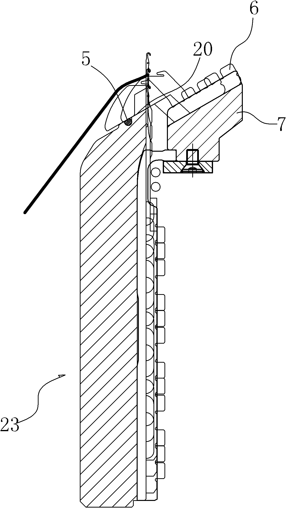 Sinker abrasion-resistant device for weaving machine