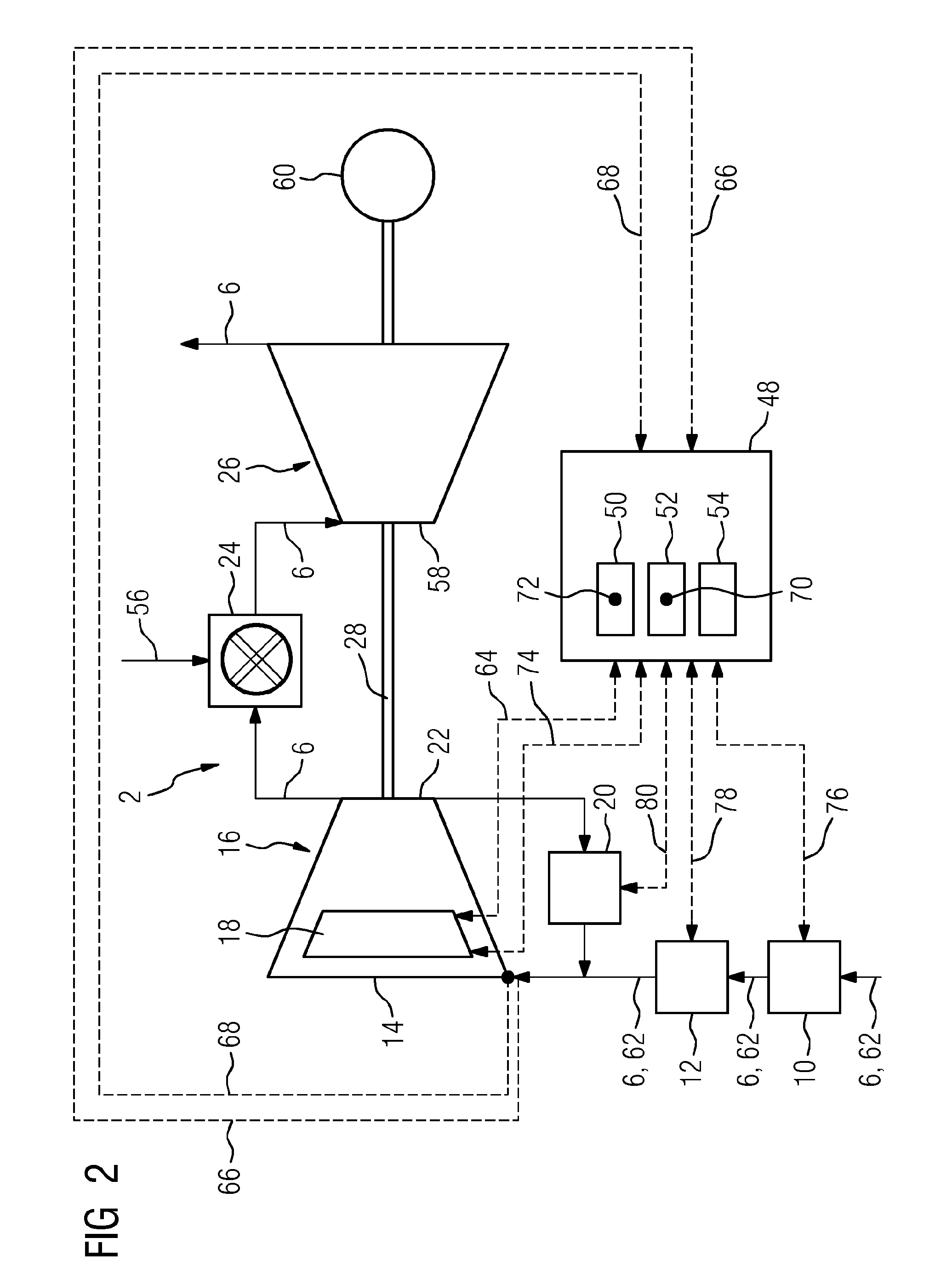 Operation of a gas turbine system in part load operation