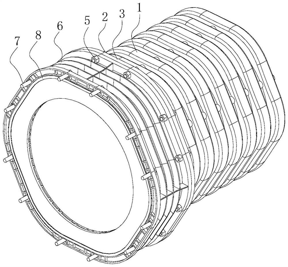 Self-sealing connecting flange joint for double-wall corrugated pipeline