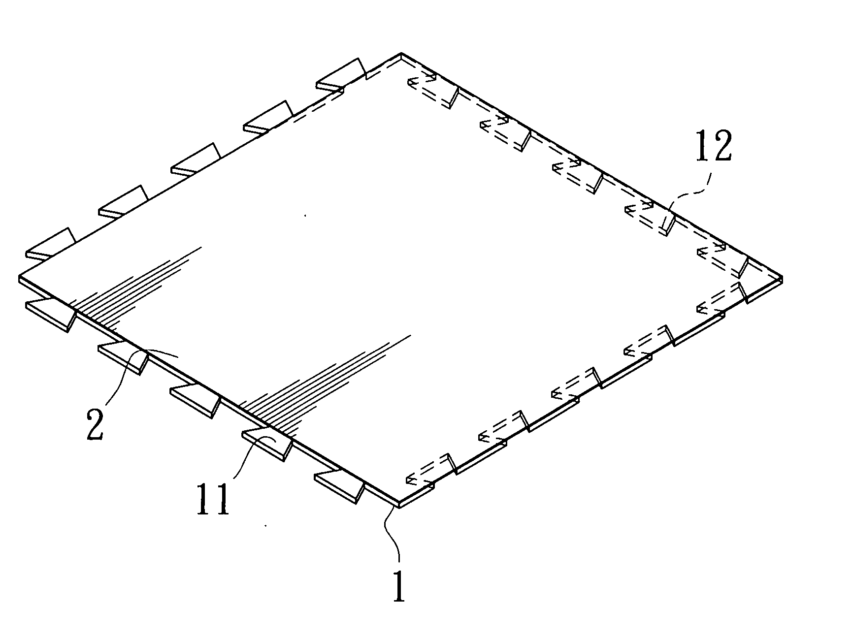 Interlocking type plastic tile structure