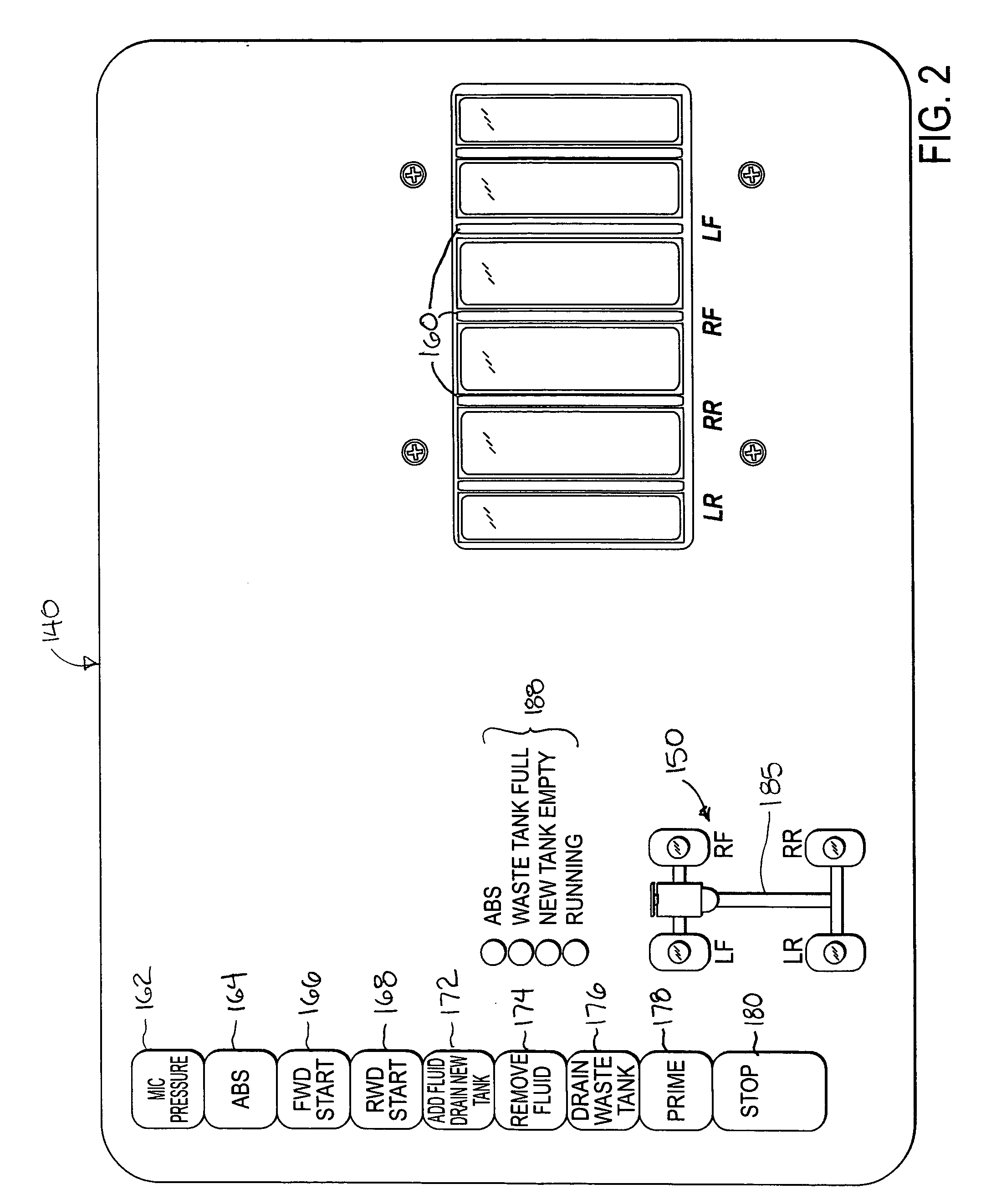 Brake flush machine with ordered cylinder extraction