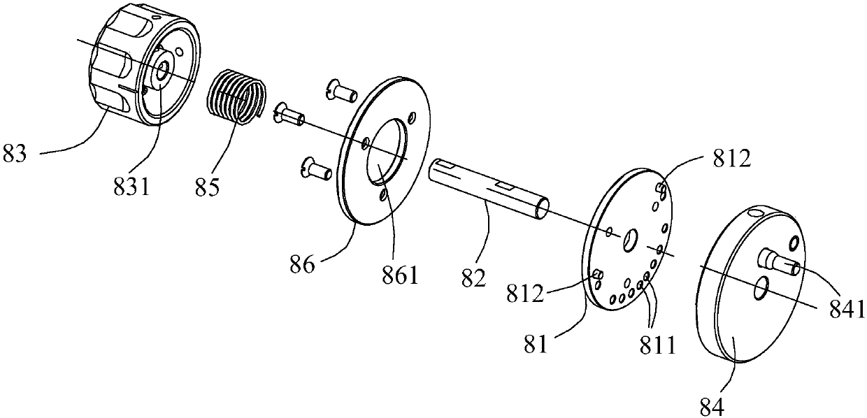 Adjusting knob capable of being quickly disengaged and engaged and presser foot height adjustment mechanism