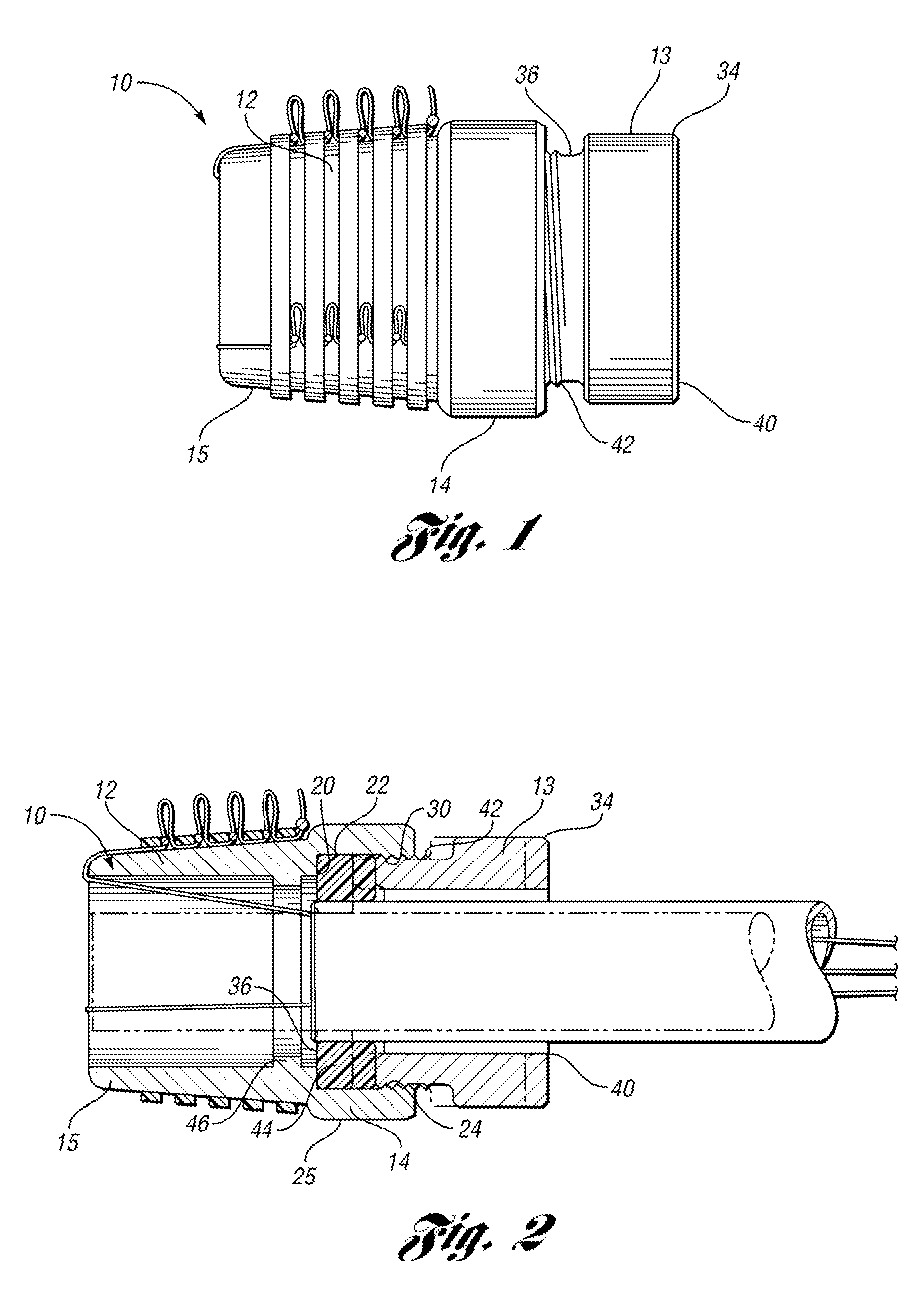 Endoscopic barrel with connector