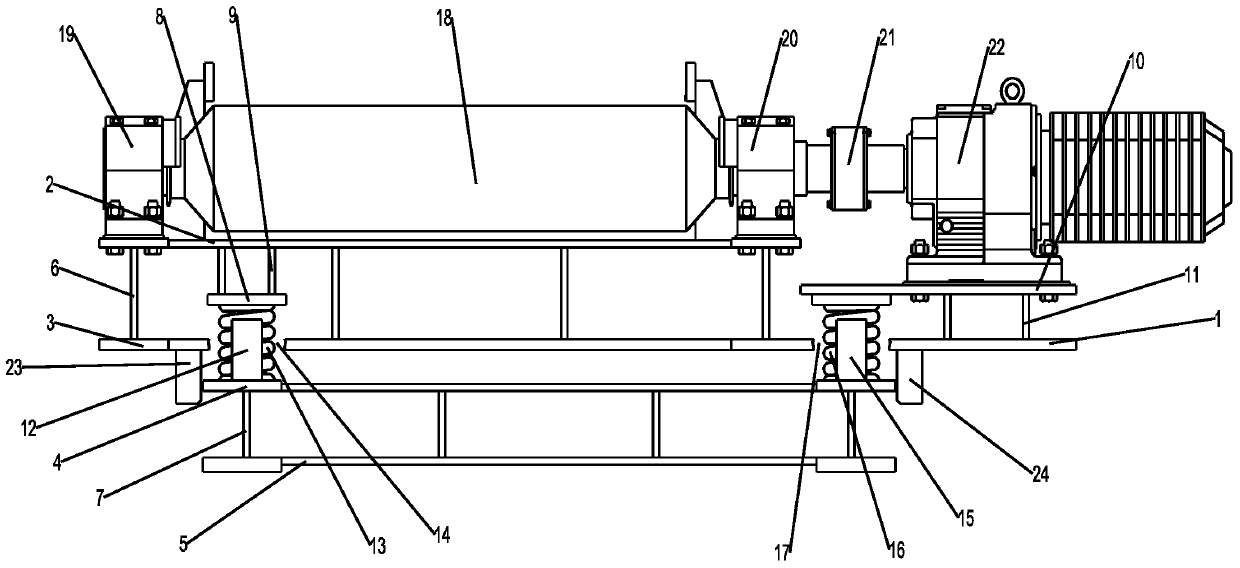 Loading roller way with buffer device