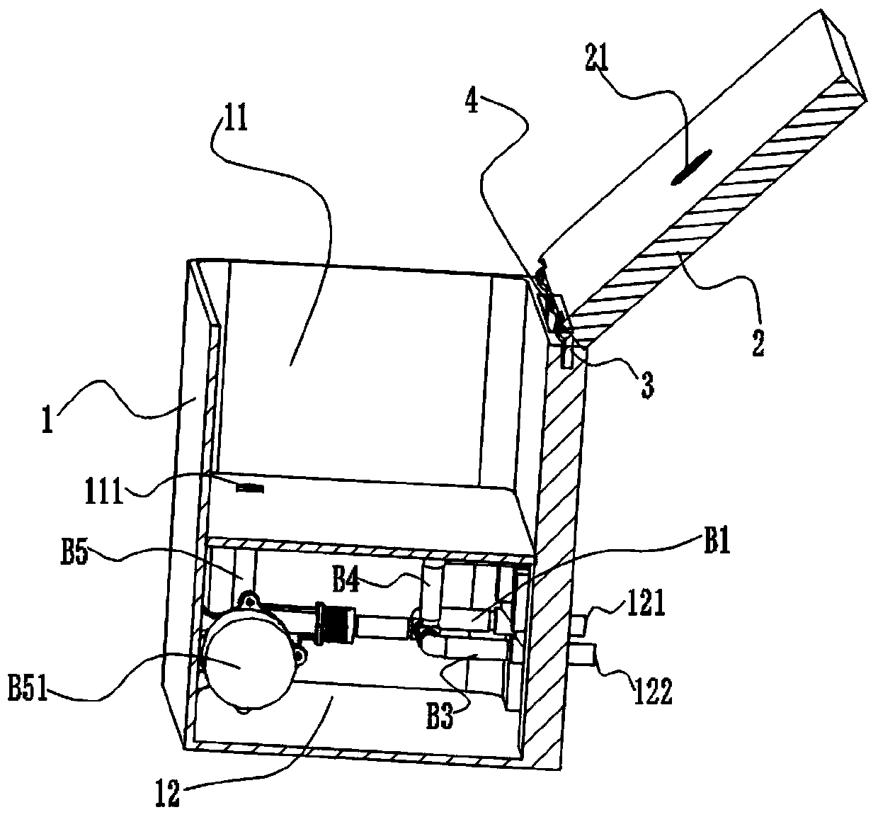 Top cover type cleaning device