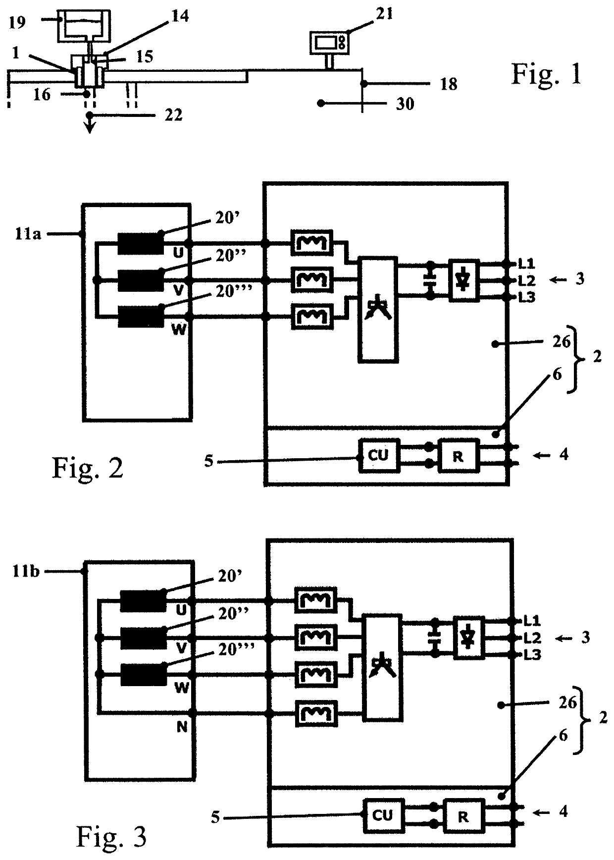 Production plant of metal rods, casting machine, casting process and control method of electromagnetic stirrer devices of molten metal