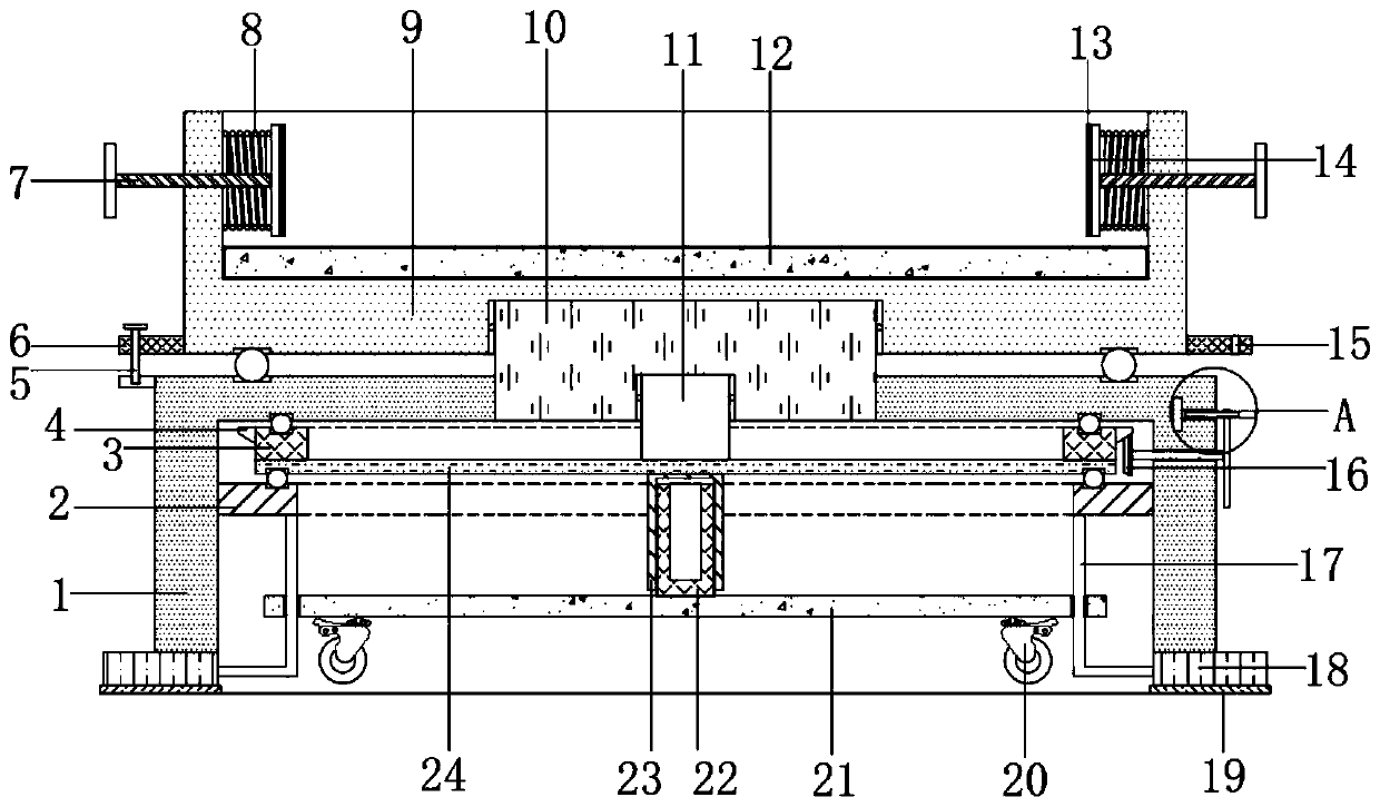 Fixed base for electromechanical engineering