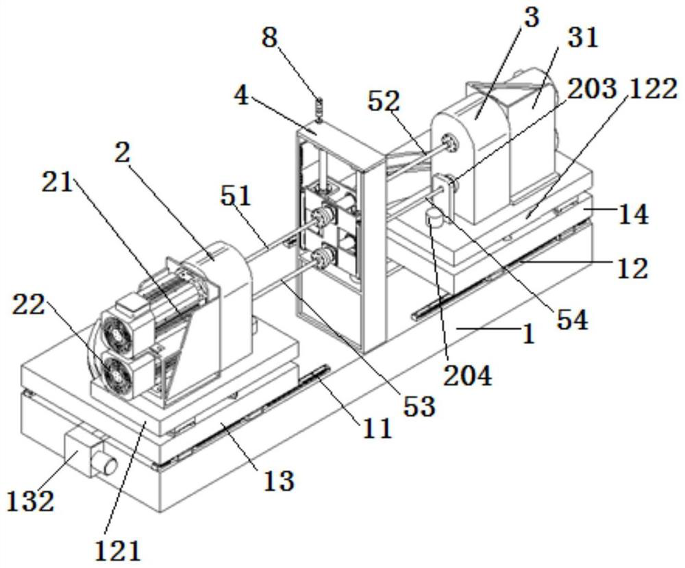 All-electric four-axis periodic cycle test bench and experimental method