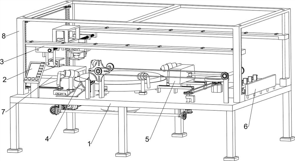 Automatic clamping device of mechanical polishing equipment