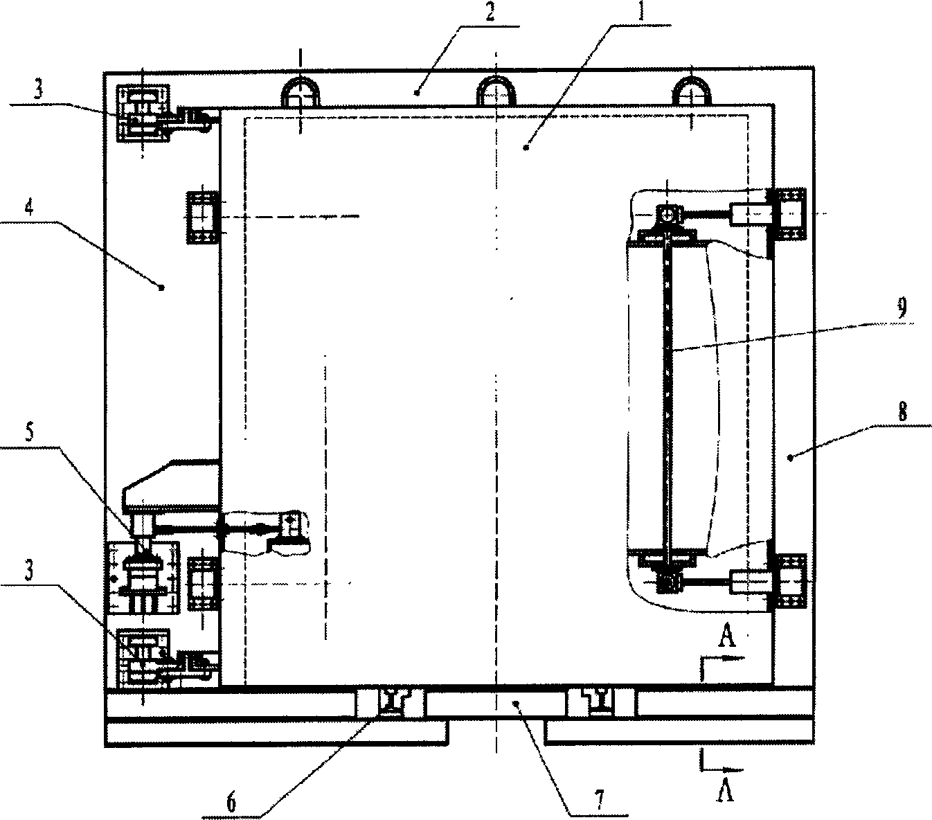 Integral lifting and sliding type protective airtight door