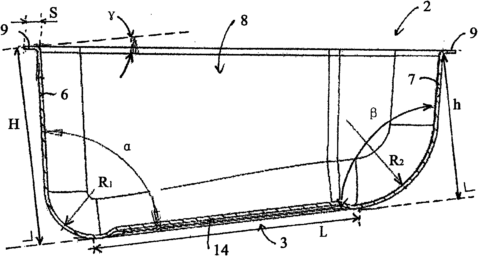 Package for flowable goods, in particular comestibles, and use of such package during transportation, presentation and consumption