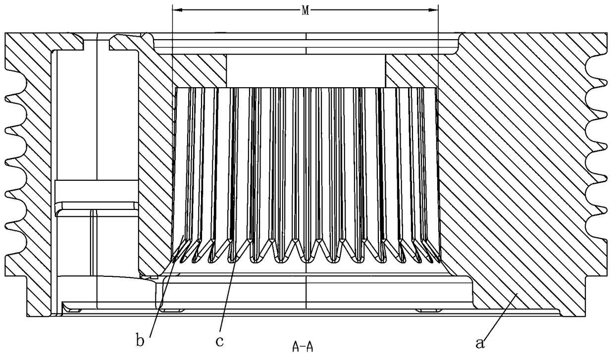 Gear tooth groove internal diameter measuring instrument of internal gear