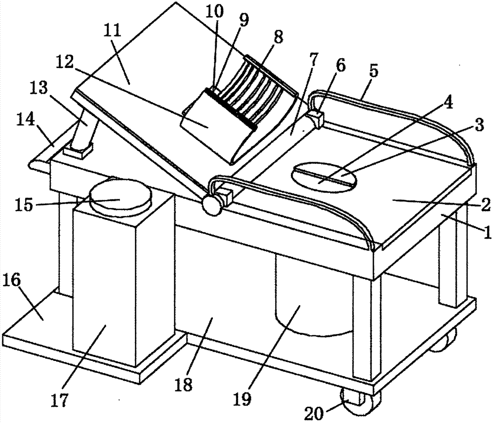 Multifunctional stomach and intestine department nursing bed