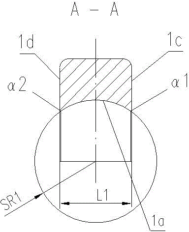 Quenching inductor for concave spherical surface of scraper knife connecting seat and determination method of matched size