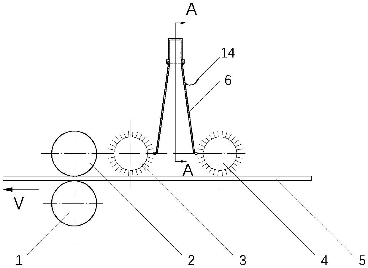 Surface dust removal device for corrugated paper on printer