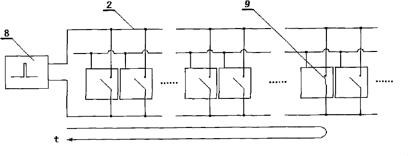 Cable type switching value temperature sensor with position information and position measurement method of over-temperature point