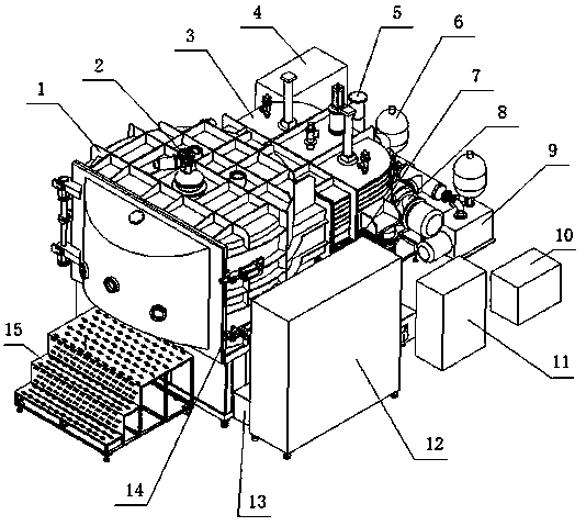 Electron beam evaporative vacuum coating equipment