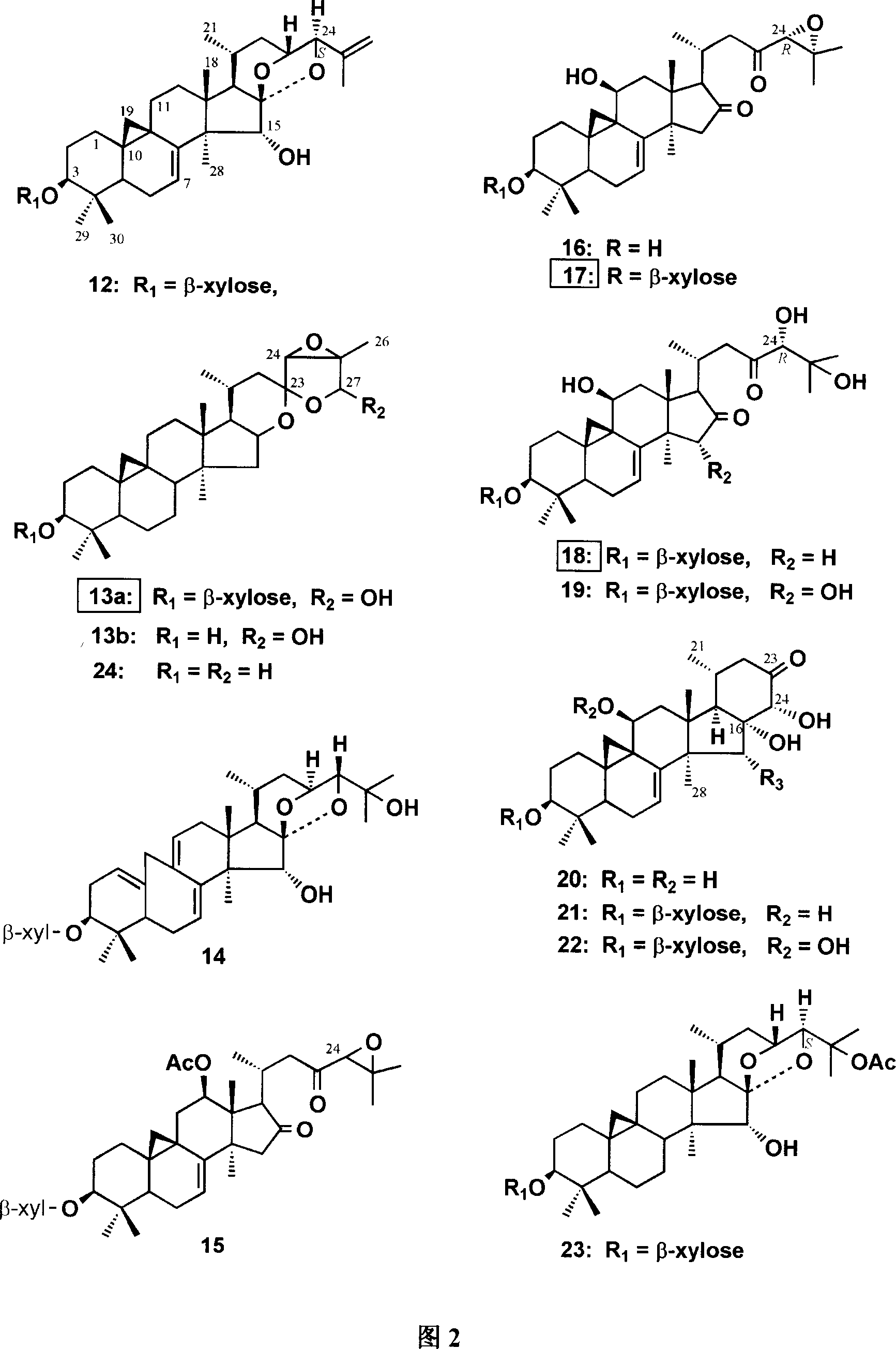 Application of cycloartane type triterpenoids compound of cimicifuga rhizome for anti-osteoporosis and menopausal syndrome