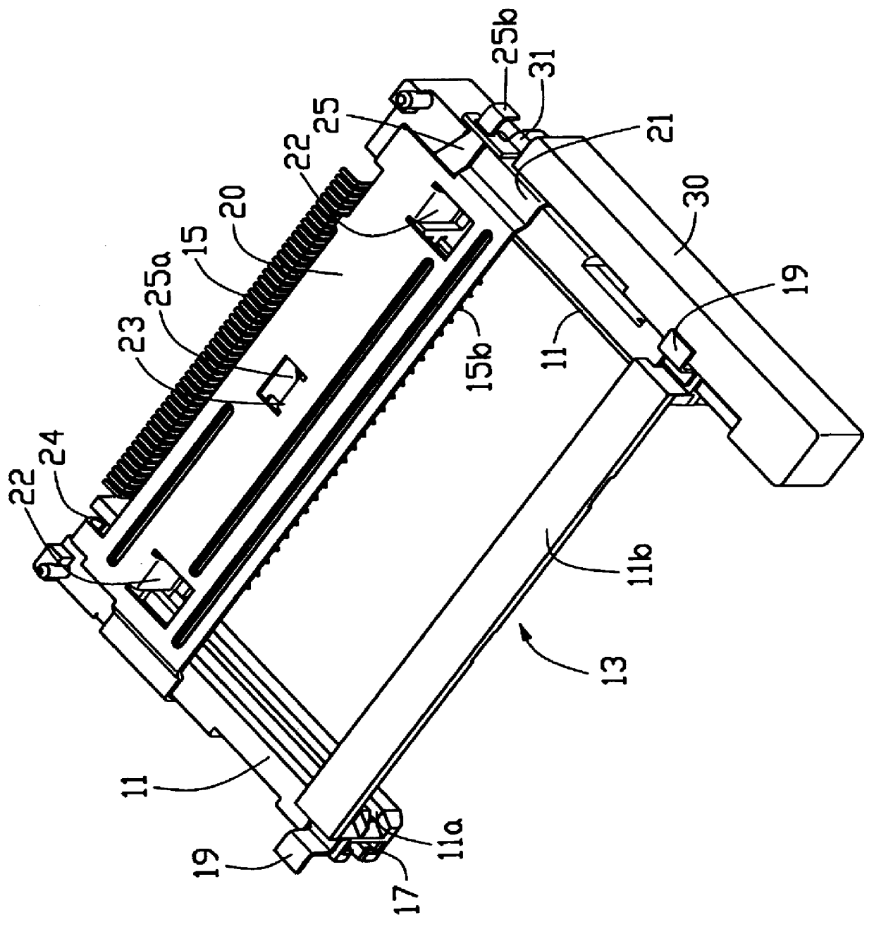 Compact flash card connector