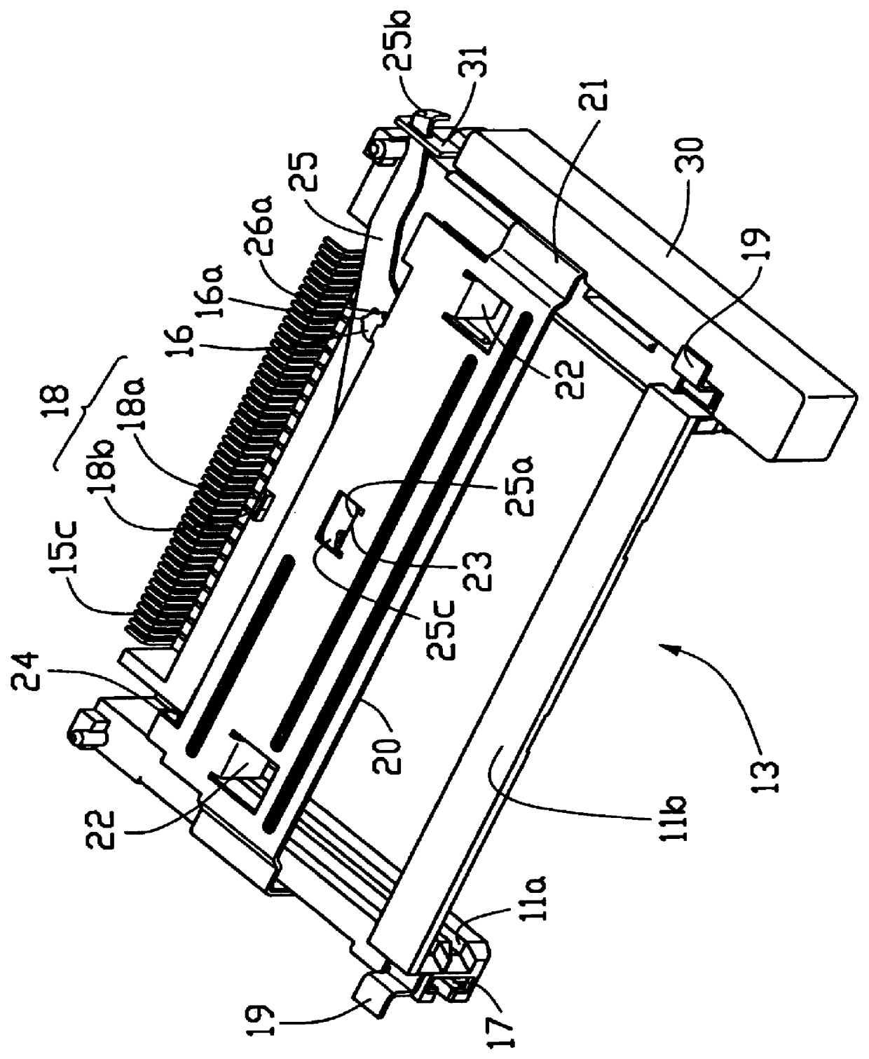 Compact flash card connector