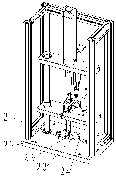 Magnetic steel U-shaped clamp insertion device for motor casing magnetic steel press-in assembly machine