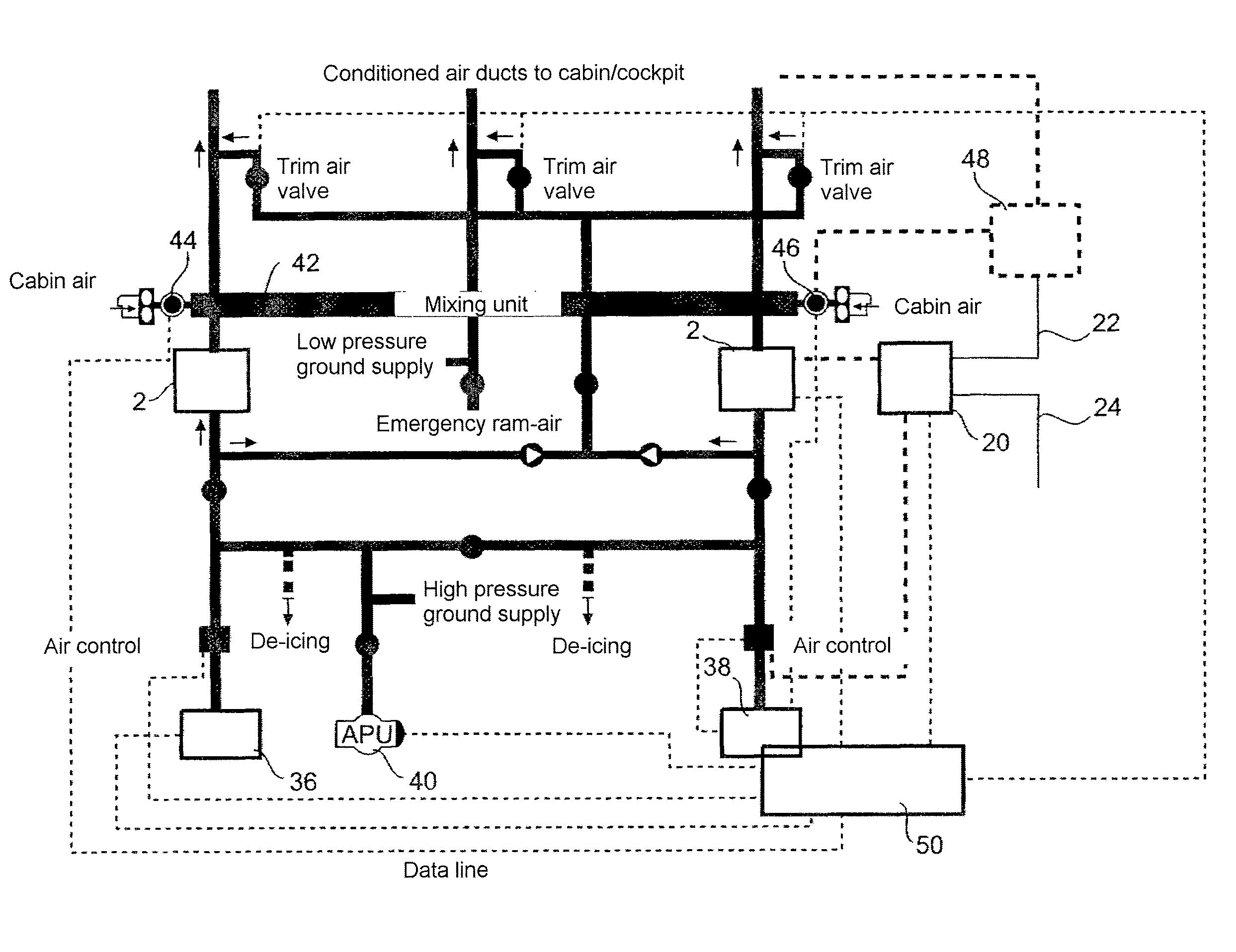 Inerting system for an aircraft