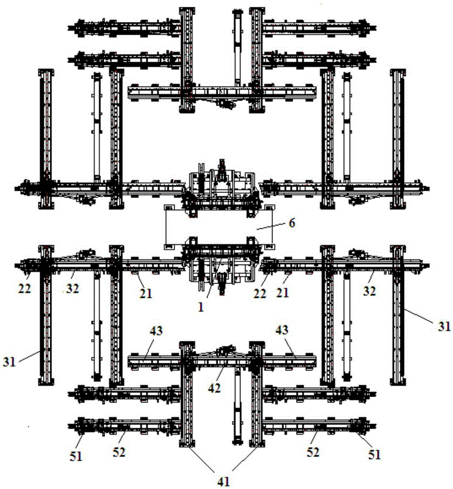 Overall assembling system and method achieving multi-vehicle free switching