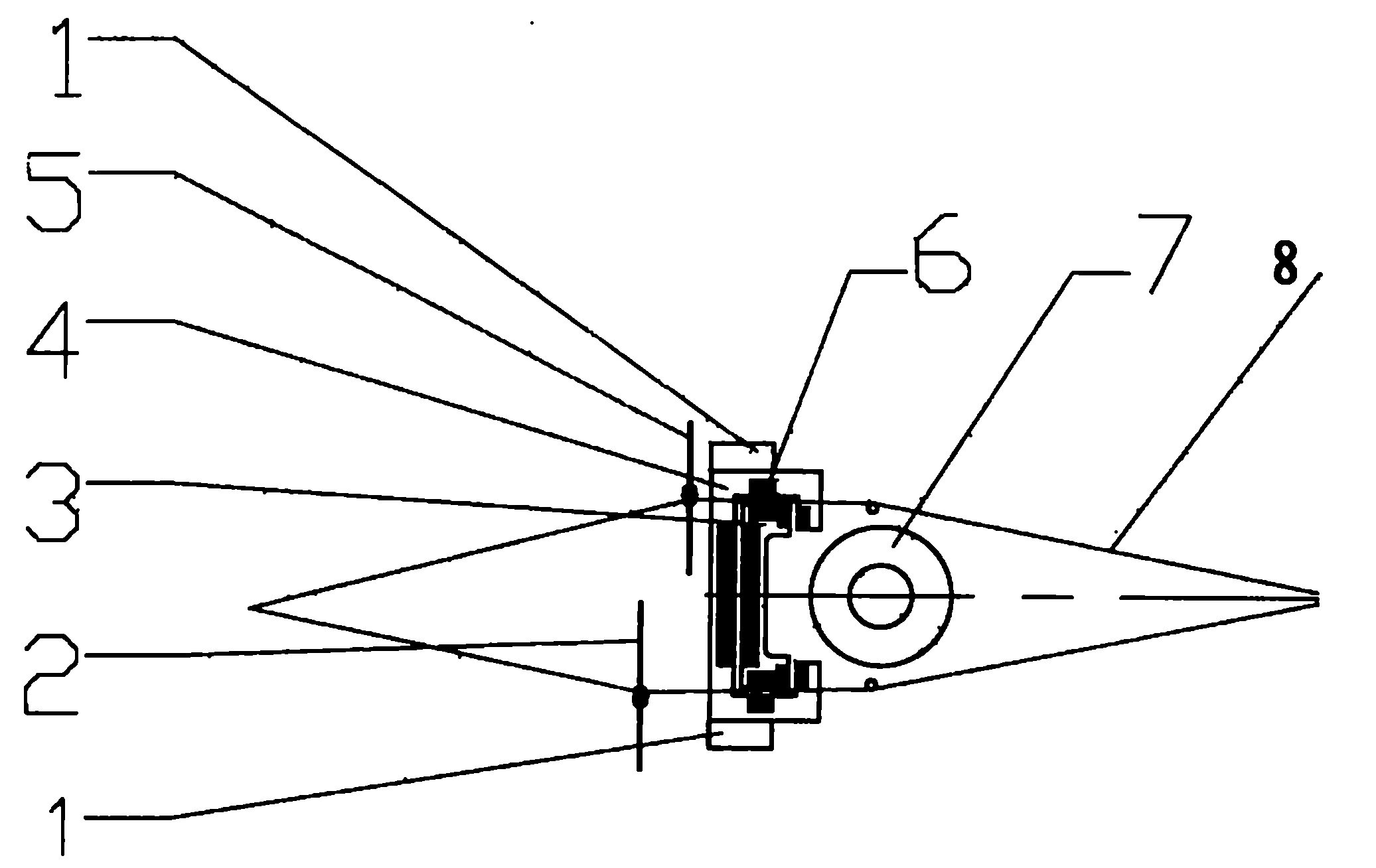 Non-contact shuttle device for circular weaving machine