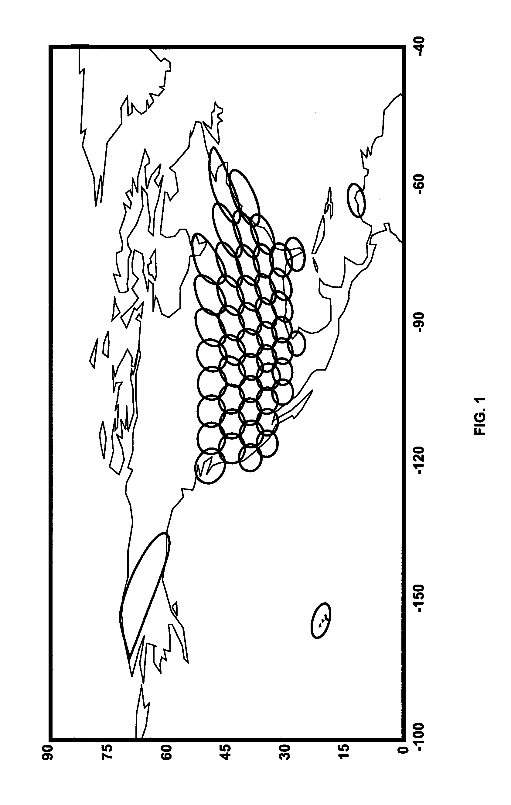 Satellites and signal distribution methods and off-set pattern for sending signals