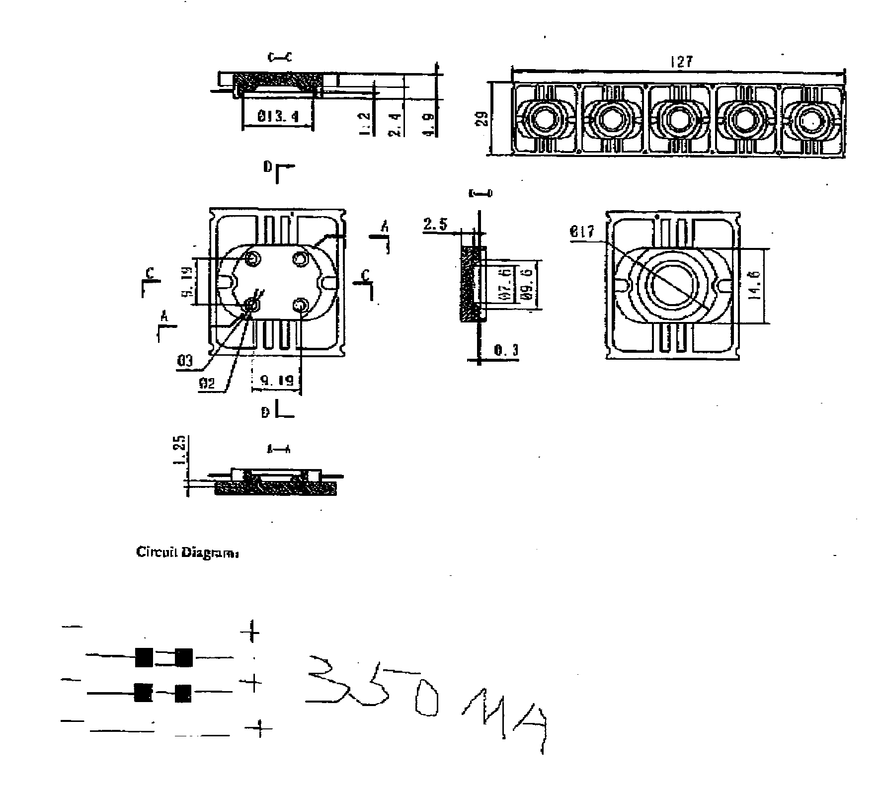 RGB LED package for optimized emissions of photosynthetically active radiation