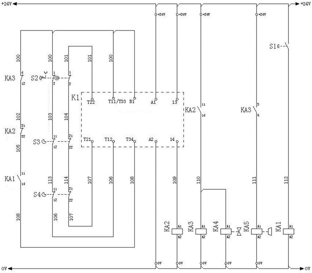 Safety protection control device of automatic assembly machine based on safety relay