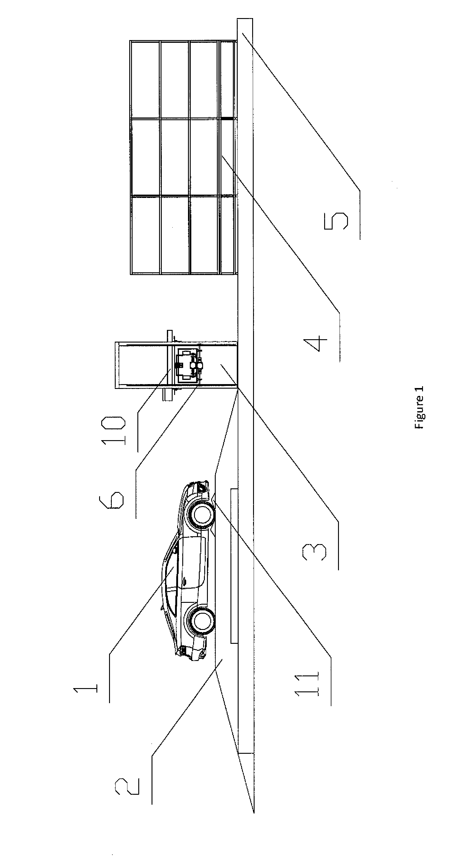 Battery quick-change system of electric passenger car chassis based on the cartesian coordinate robot