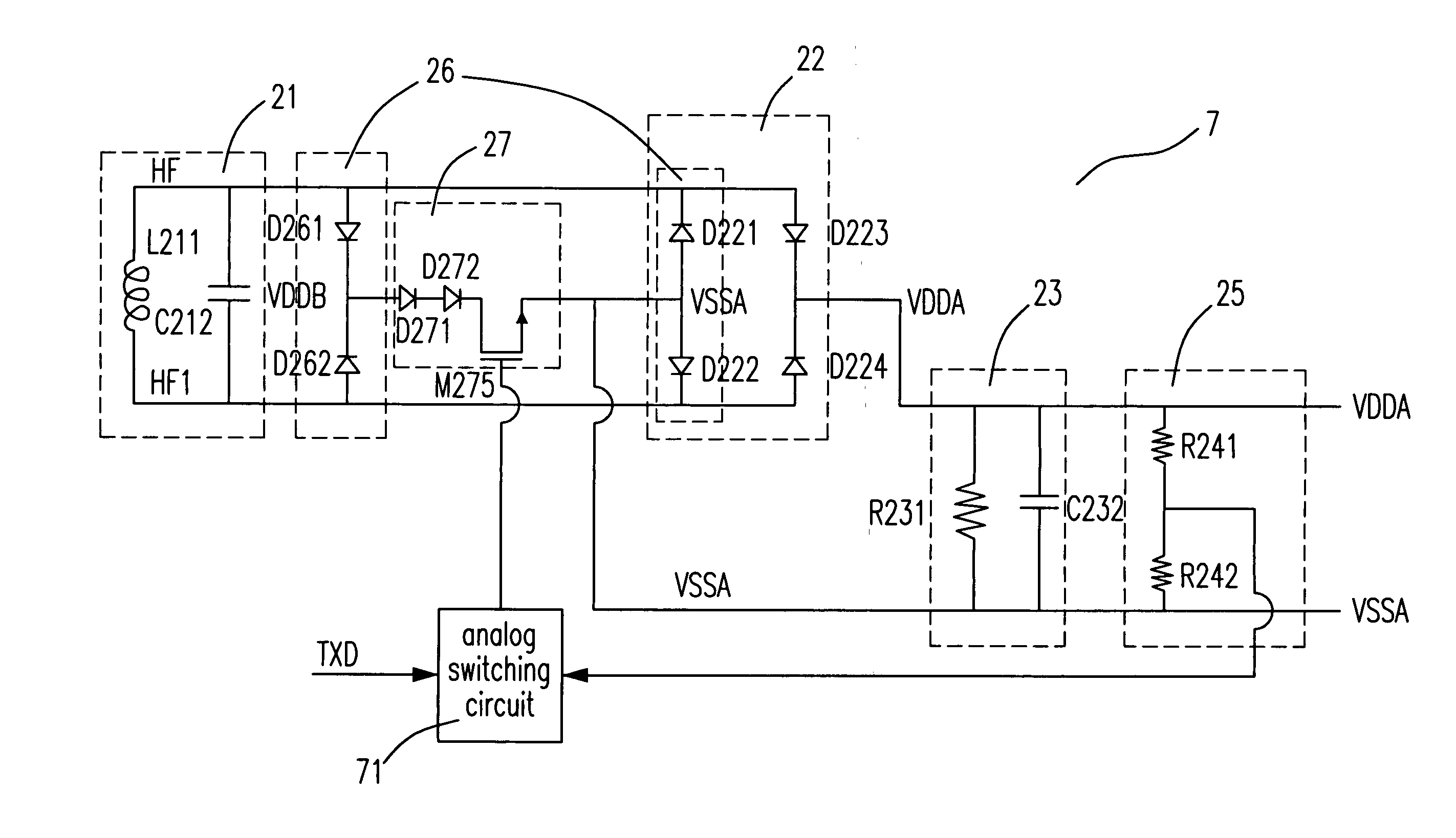 Power processing interface for passive radio frequency identification system