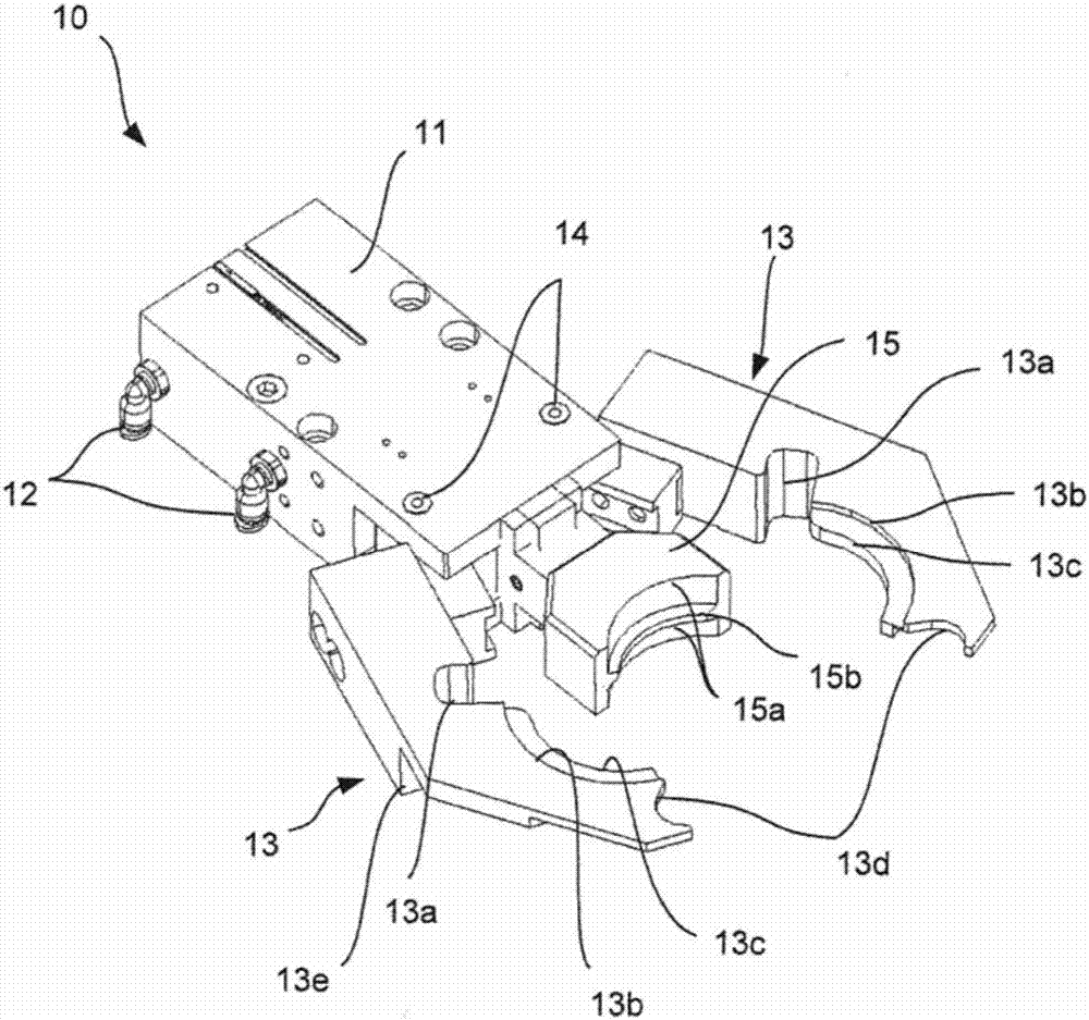 System for gripping a processing tool, storage system and method