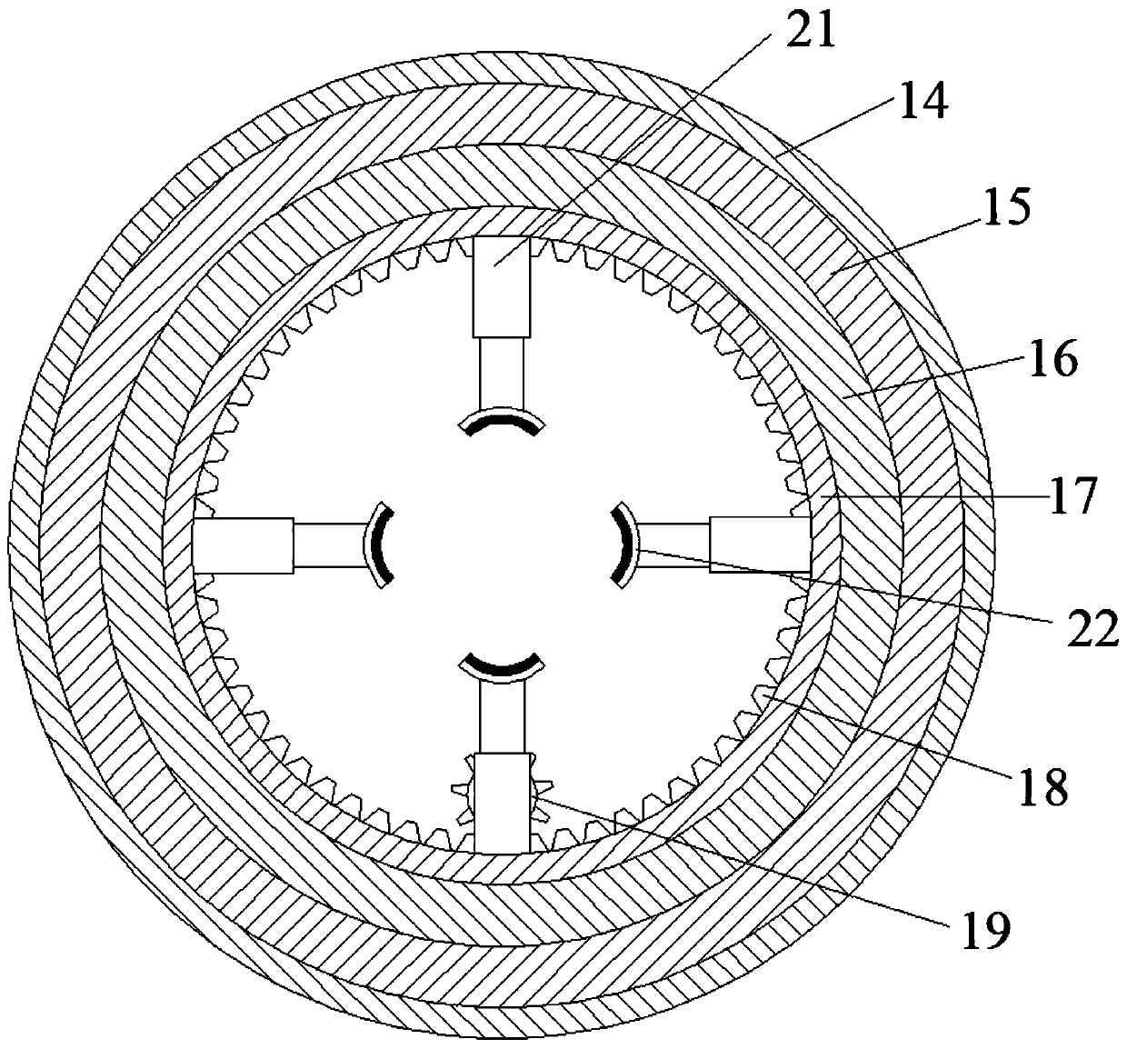 A device for removing rust on the surface of building steel bars