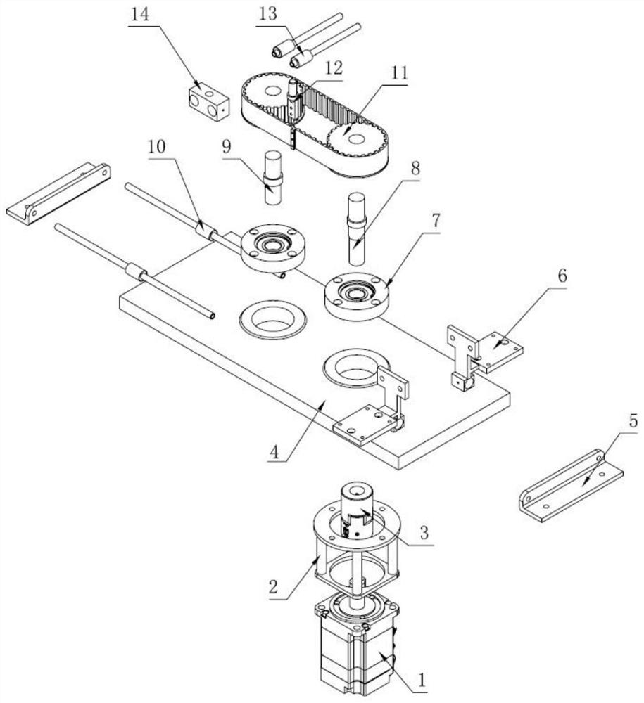 Synchronous reciprocating mechanism for ball screw and guide rail experiment and testing device