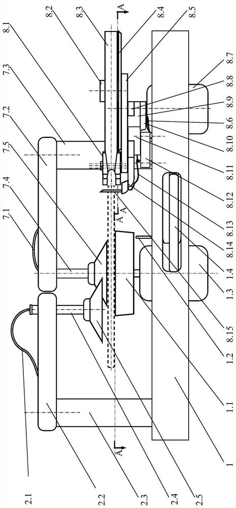 The main rotation mechanism of the plate-shaped workpiece hemming device