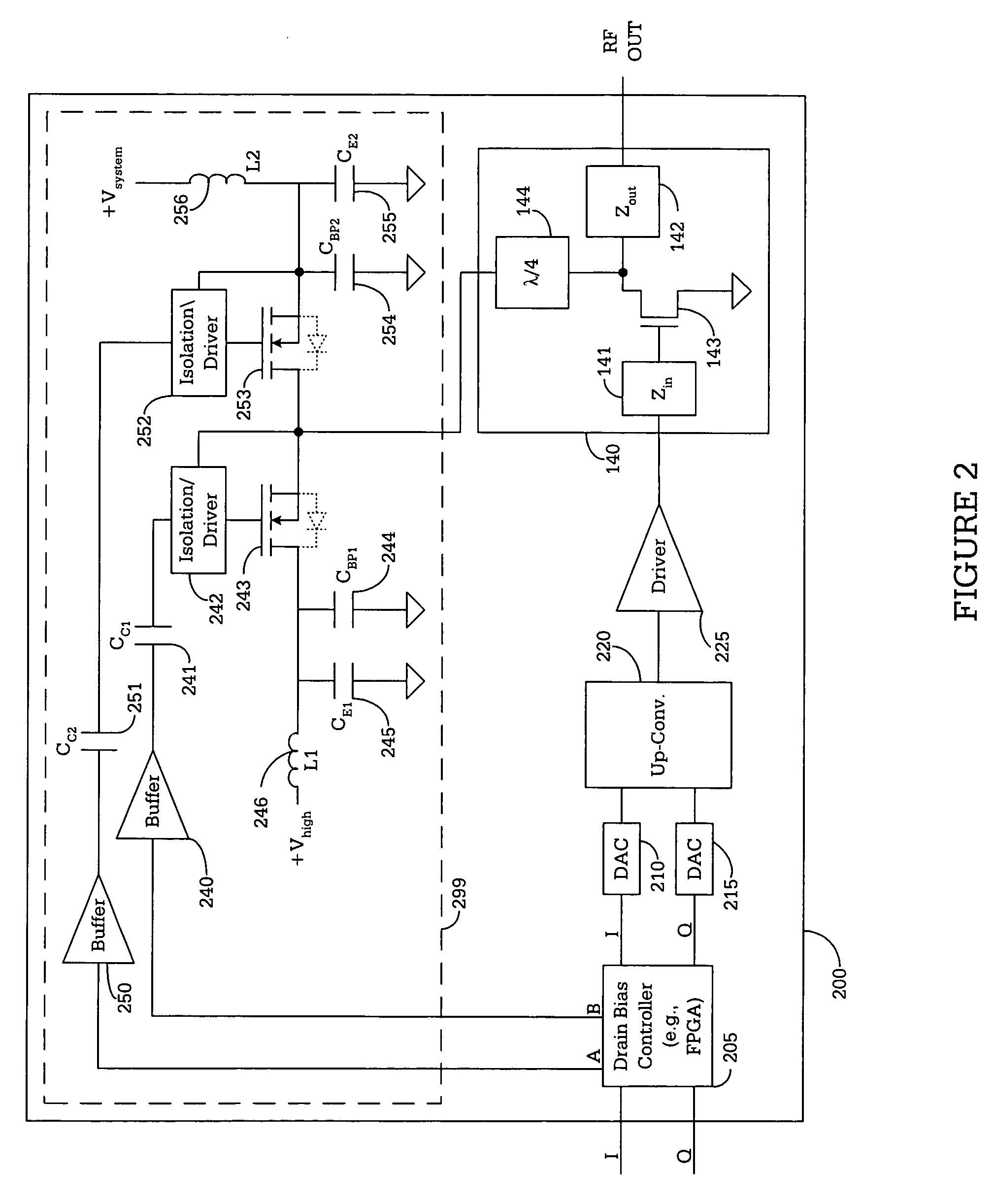 Apparatus and method for high efficiency RF power amplification using drain bias adaptation