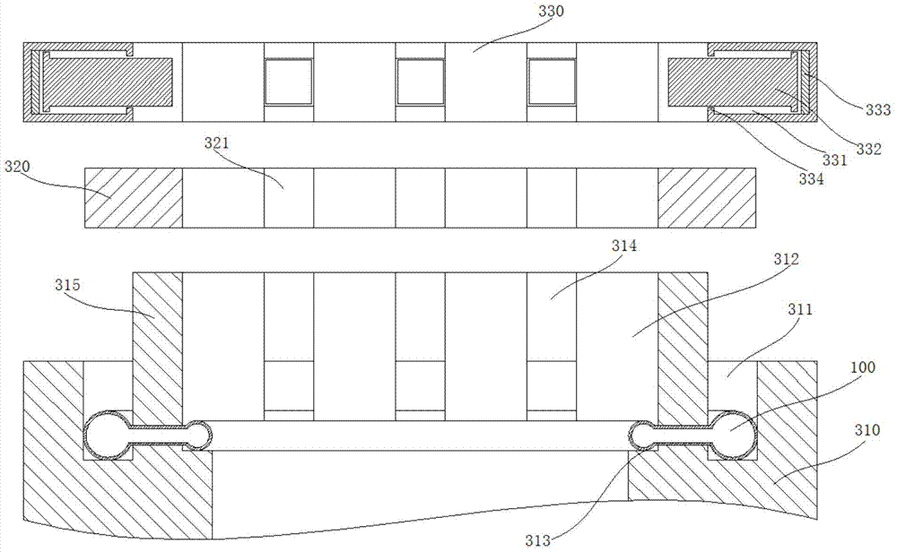 Interface structure for NdFeB storage tank