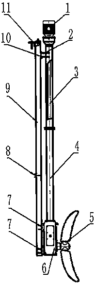 Overwater driving type underwater water impeller