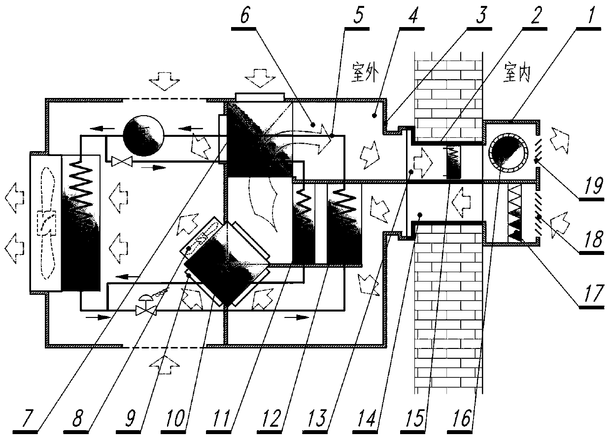 Main body-externally arranged air conditioner