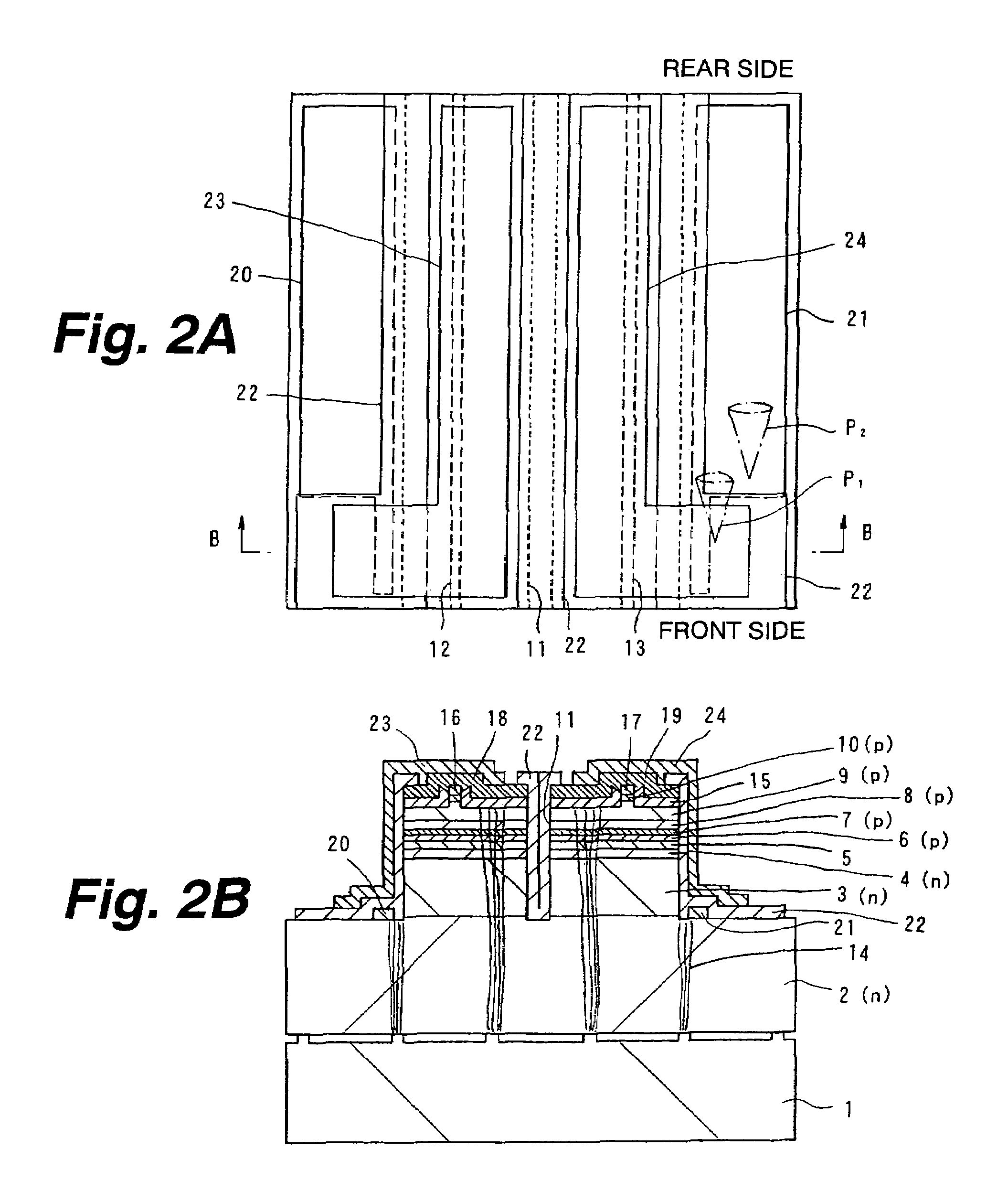 Multibeam semiconductor laser, semiconductor light-emitting device and semiconductor device