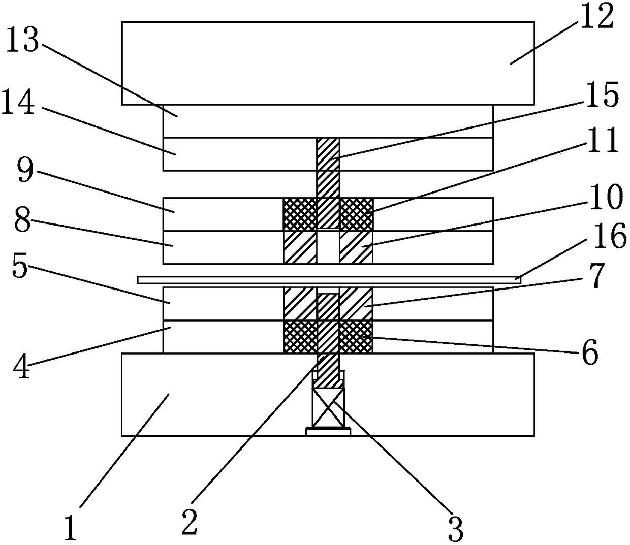 Backward blanking die and blanking machining method thereof