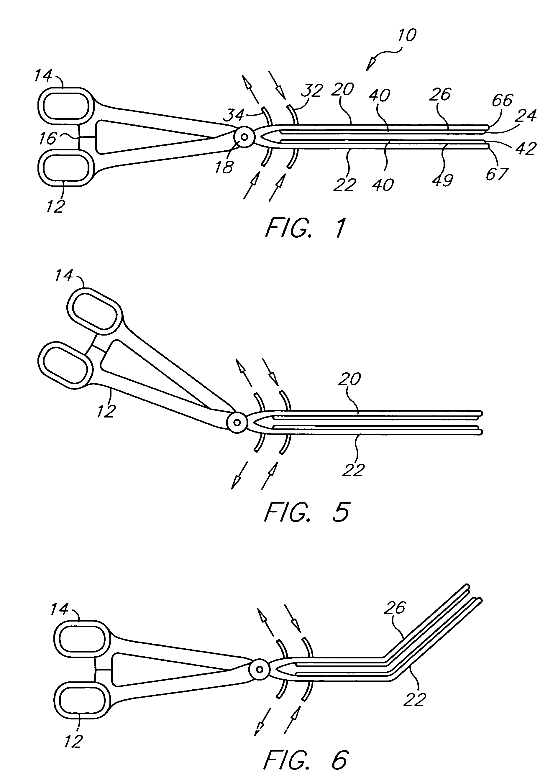 Surgical clamp having treatment elements