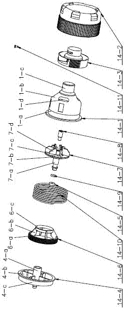 Secondary gas-liquid two-phase flow electrostatic nozzle