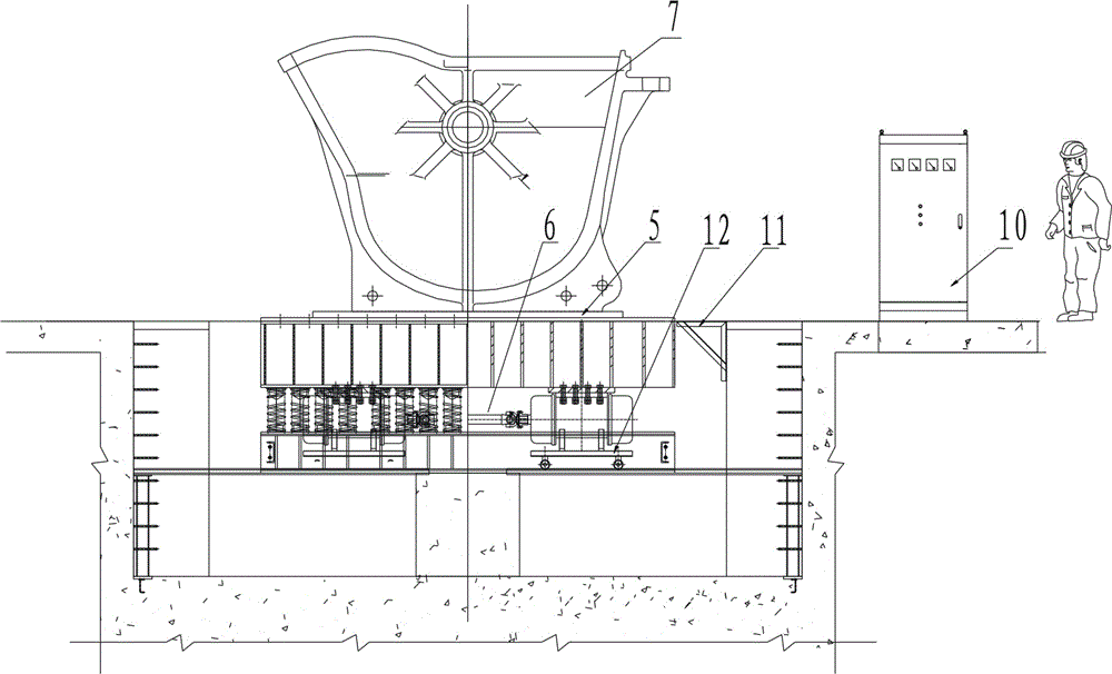 Copper coat slag shell clearing vibration platform and clearing method