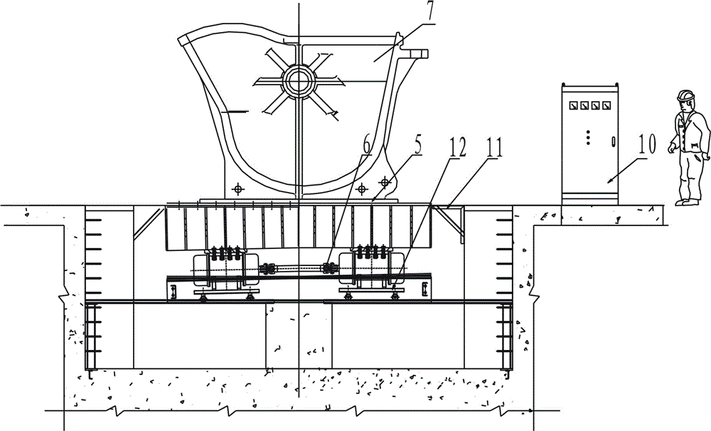 Copper coat slag shell clearing vibration platform and clearing method