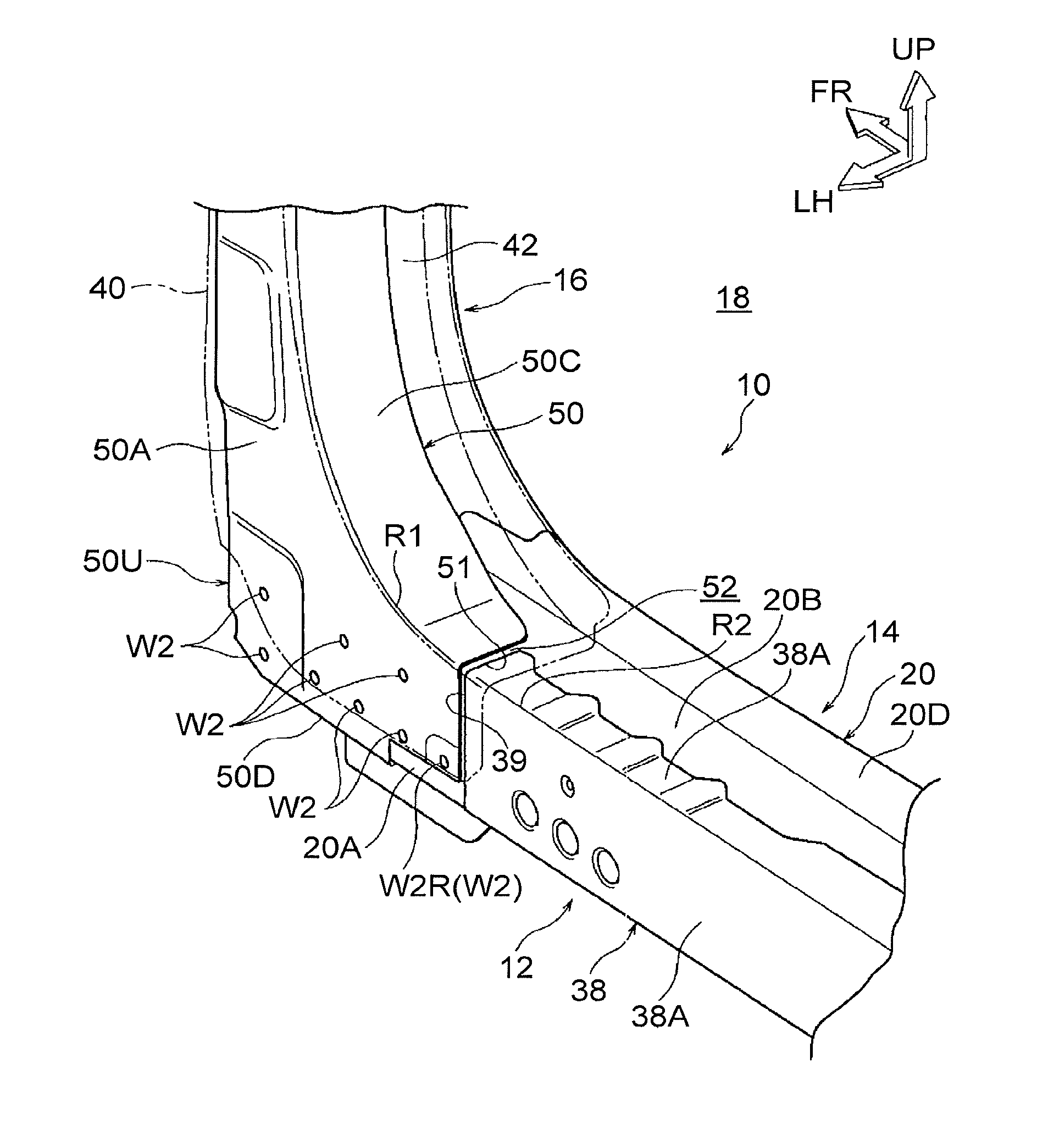 Vehicle lower portion structure